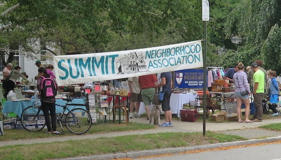 The sale area stretched along Hope Street in front of the church.