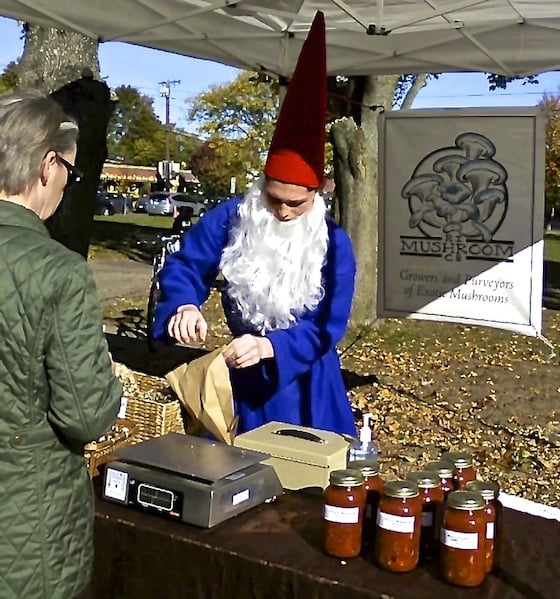 The final farmers market in Lippitt Park was held in costume Saturday. Many of the vendors move indoors to a venue in Pawtucket for the winter.