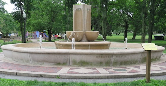 The Henry Bowen Anthony Fountain in Lippitt Park.