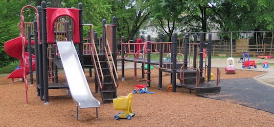 The tot lot playground in the Summit Avenue Park.